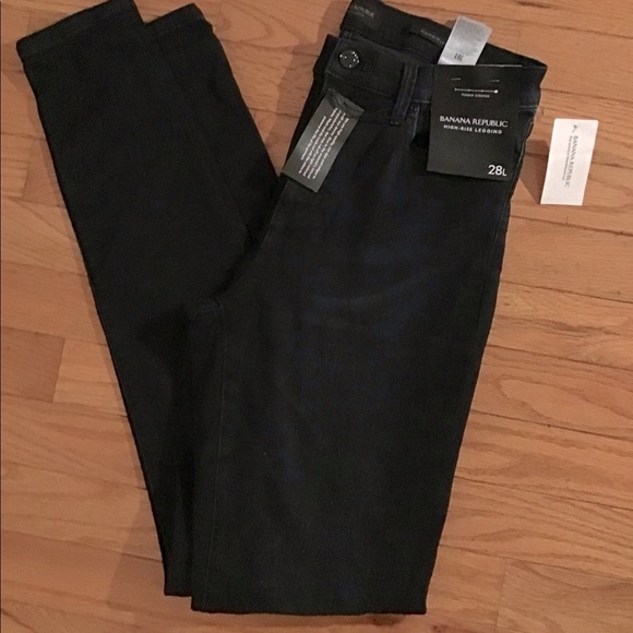 NWT BANANA REPUBLIC HIGH RISE LEGGING POWER STRETCH DENIM - SOFT & LIGHTWEIGHT - Picture 4 of 11